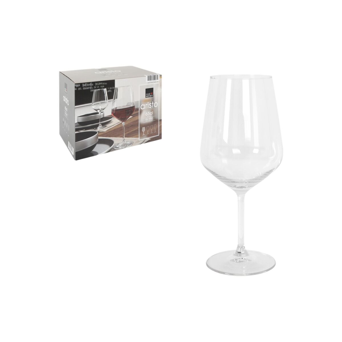 Set med vinglas Inde Aristo 650 ml 6 Delar